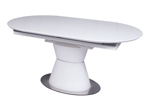 Modern White Extendable Dining Table
