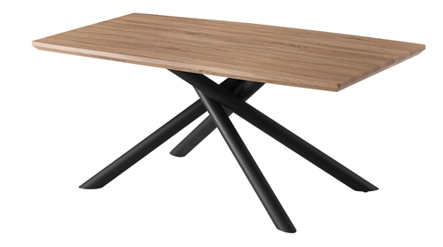 Veneer Table With Metal Legs
