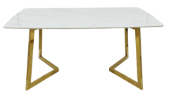 White Sintered Stone Dining Table