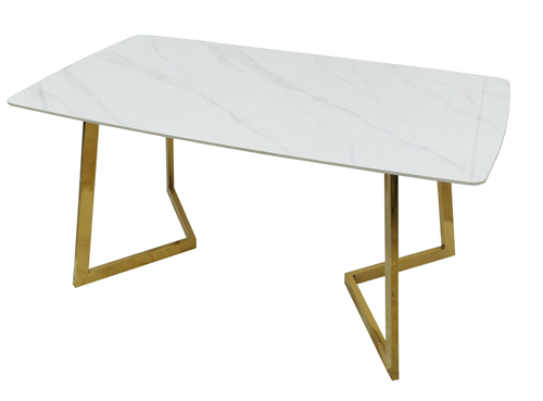 White Sintered Stone Dining Table
