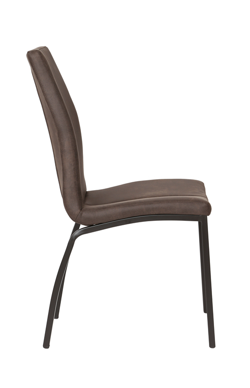 Dark Brown Leather Dining Chair