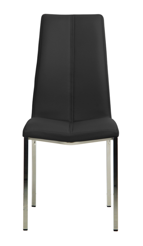 Black Dining Chair Chrome Legs