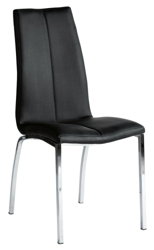 Black Dining Chair Chrome Legs