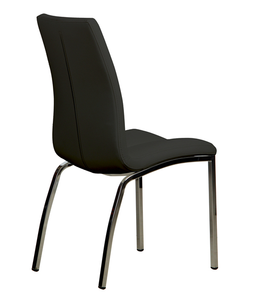 Black Dining Chair Chrome Legs
