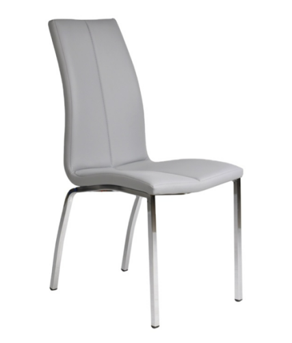 Grey Pu Leather Dining Chair