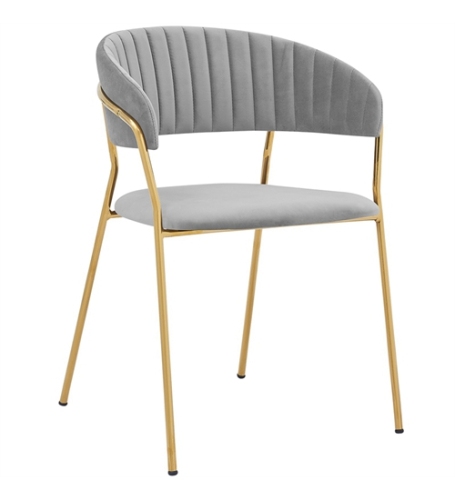 Velvet and Gold Dining Chair