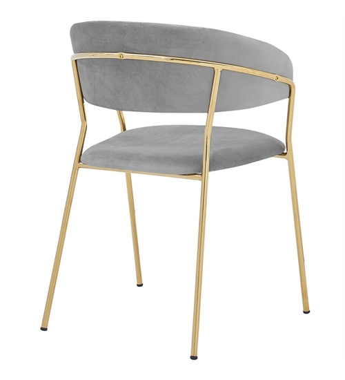 Velvet and Gold Dining Chair