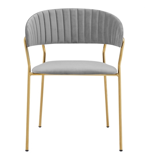 Velvet and Gold Dining Chair