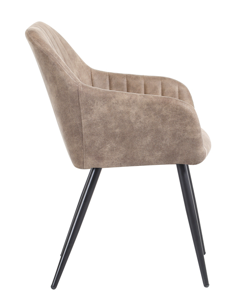 Faux Leather Brown Armchair