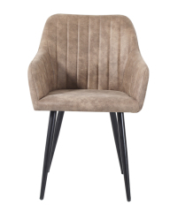 Faux Leather Brown Armchair