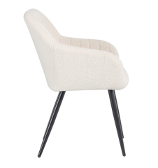 White Teddy Fabric ArmChair