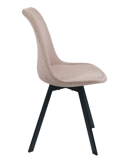 Pink Fabric Cushion Plastic Chair