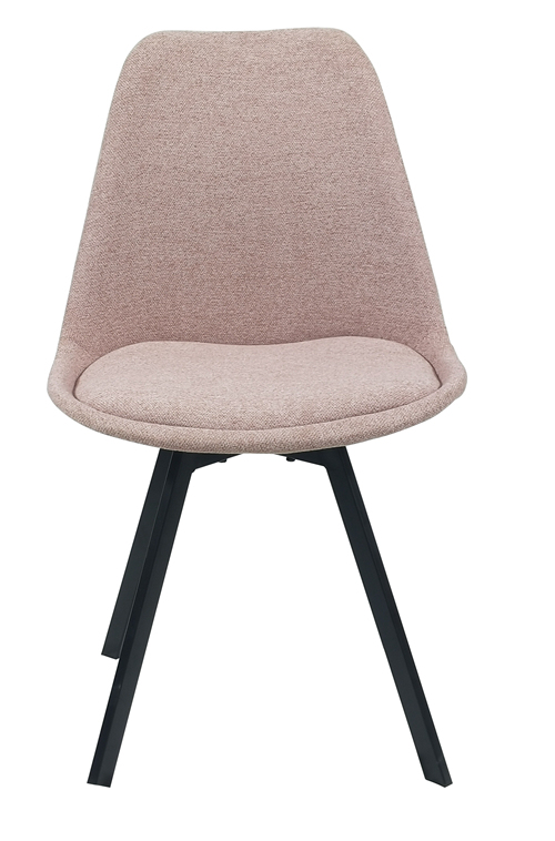 Pink Fabric Cushion Plastic Chair