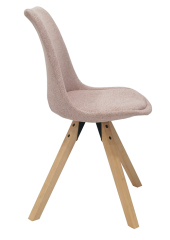 Pink Chair with Wood Legs