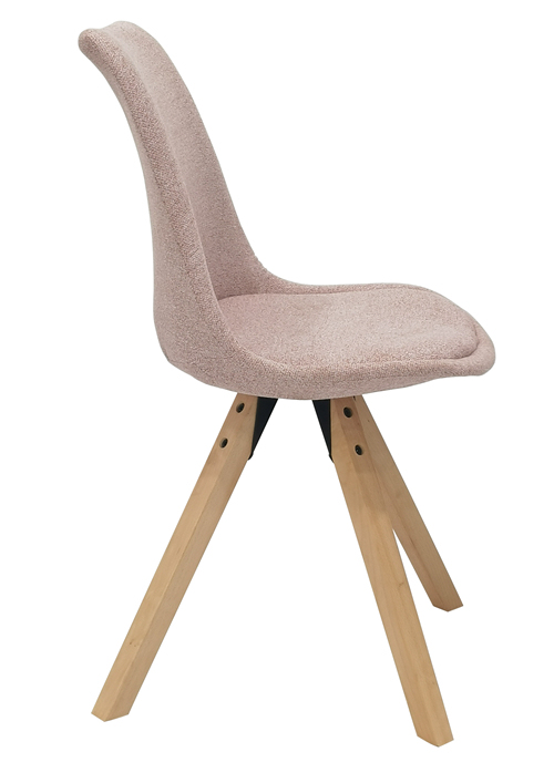 Pink Chair with Wood Legs
