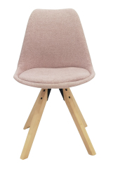 Pink Chair with Wood Legs