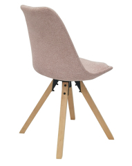 Pink Chair with Wood Legs