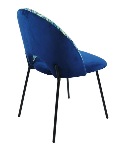 Flower Fabric Upholstery Dining Chair