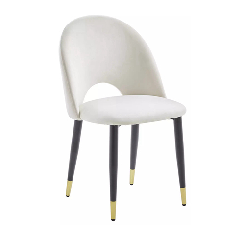 Beige Dining chairs with gold legs