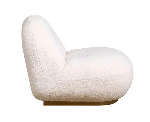 Round Teddy Fabric Armchair