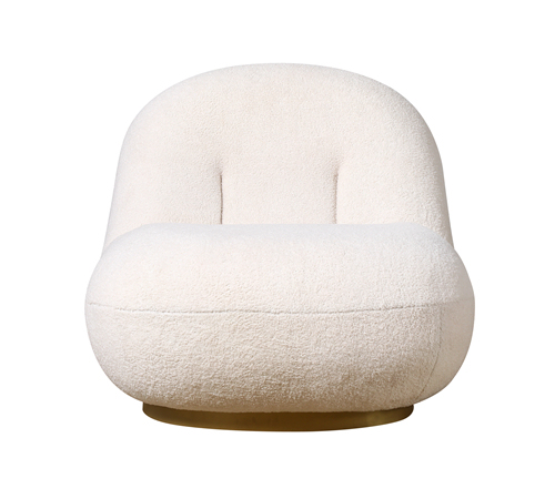 Round Teddy Fabric Armchair