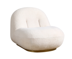 Round Teddy Fabric Armchair