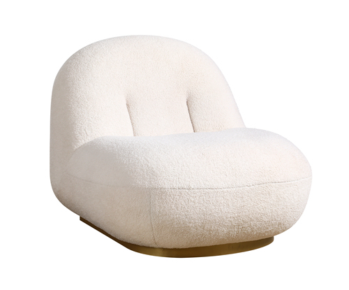 Round Teddy Fabric Armchair
