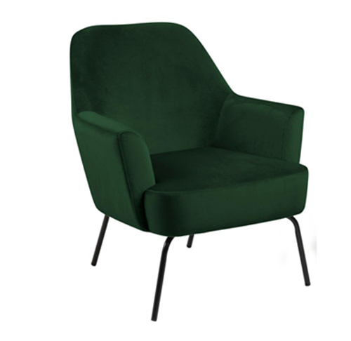 Modern Green Velvet Accent Chair