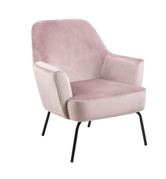 Blush Velvet Lounge Chair