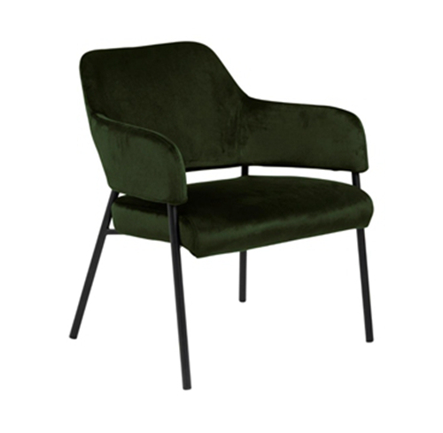 Black Armchair With Metal Legs