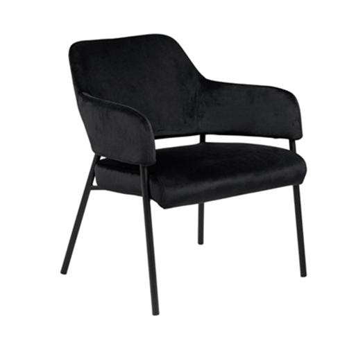 Black Armchair With Metal Legs