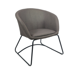 Dark Grey Fabric Upholstery Armchair