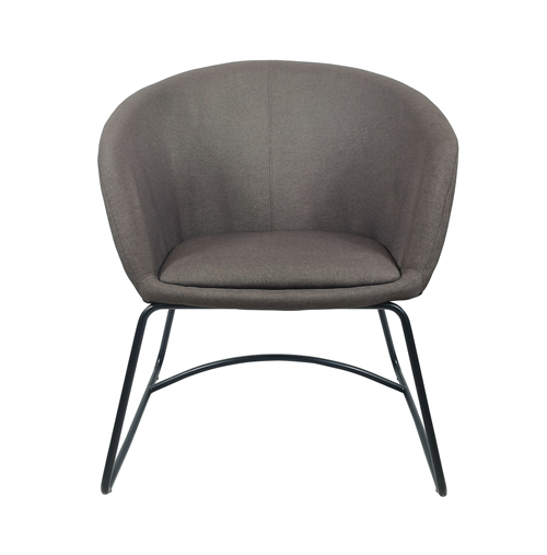 Dark Grey Fabric Upholstery Armchair