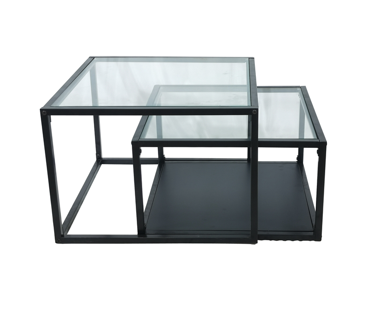 Glass Nesting Coffee Table Set of 2- CE furniture