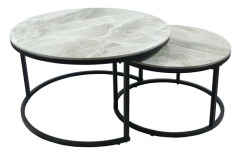 Grey Sintered Stone Coffee Table Set