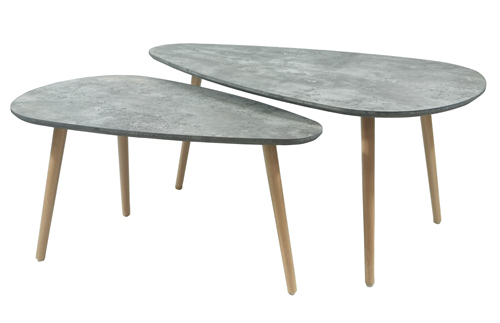 Triangle Concrete Coffee Table Set