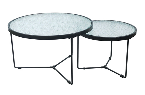 Clear Glass Coffee Table Set