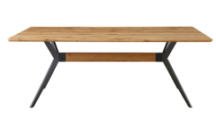 Wood Dining Table With Metal Legs