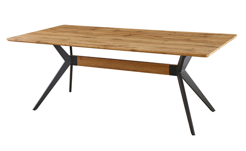 Wood Dining Table With Metal Legs
