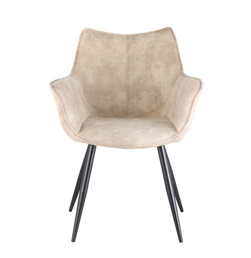 Brown Faux Leather Dining Chair
