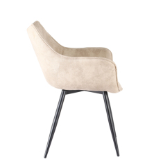 Brown Faux Leather Dining Chair