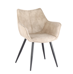 Brown Faux Leather Dining Chair