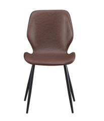 Vintage Brown Leather Dining Chair