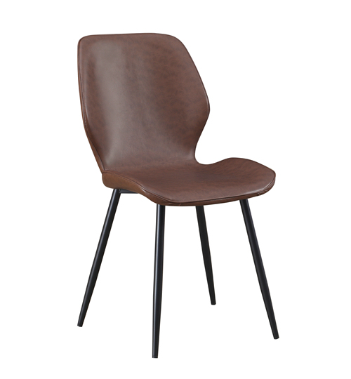 Vintage Brown Leather Dining Chair