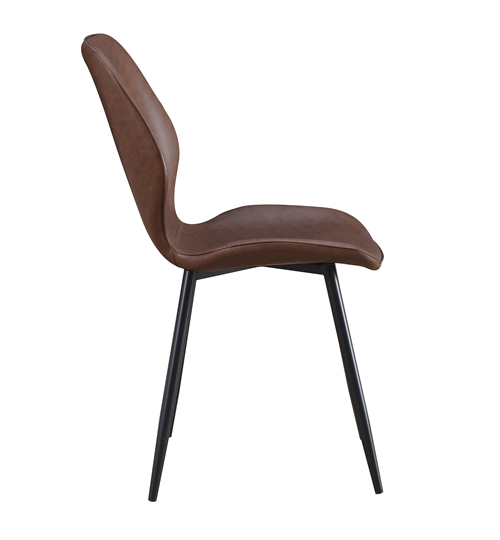 Vintage Brown Leather Dining Chair