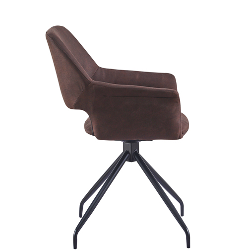 Hole Back Leather Swivel Chair
