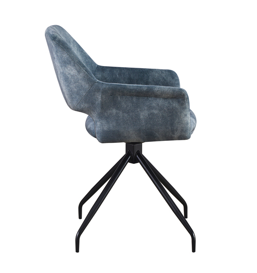 Vintage Blue Swivel Dining Chair