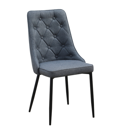 Button Back Fabric Dining Chair