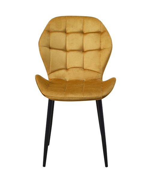 Flower Back Velvet Dining Chair
