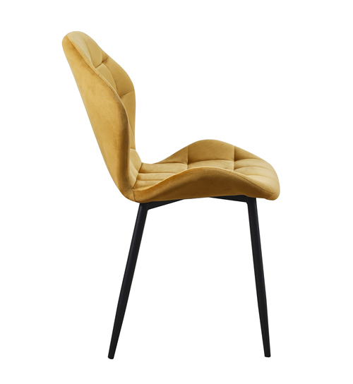 Flower Back Velvet Dining Chair